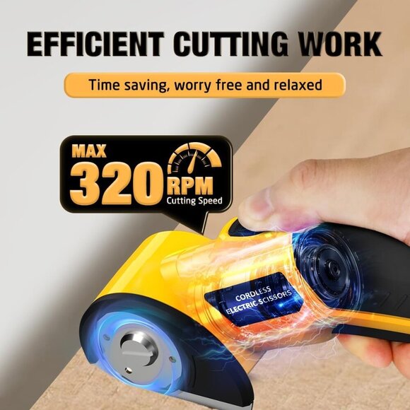 Electric Scissors Cardboard Cutter w/ LED Light 4V Cordless Electric NEW - Picture 4 of 8